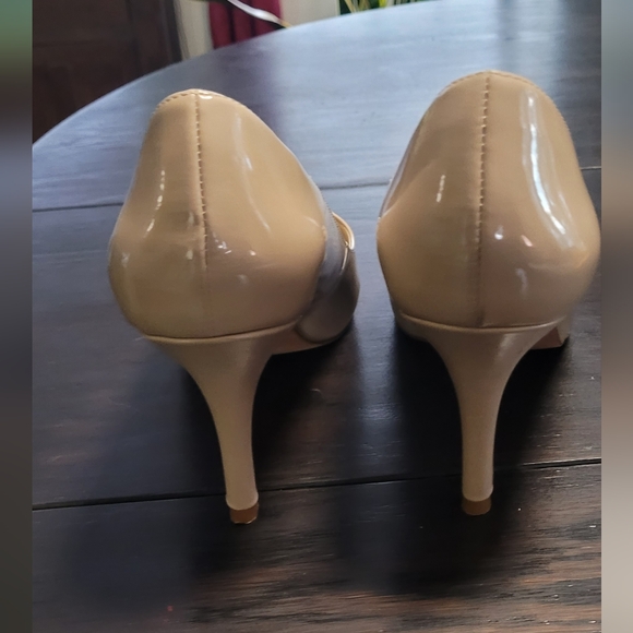 Nude peep toe heels size 9 - Picture 2 of 3